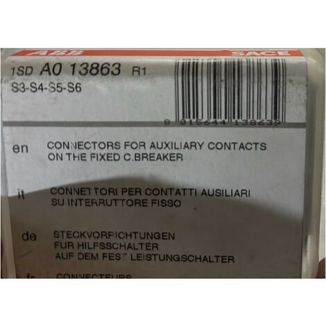 ABB 1SDA013863R0001 CONTATTI CONNETTORE AUX. S3-S4-S5 F