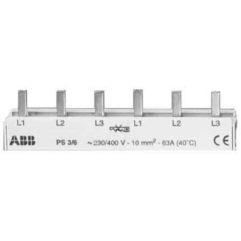 ABB 2CDL231001R1006 ABB PS3/6 1pezzi(e) 106 mm sbarra collettrice Phase busbar Numero di righe 3 3 poli 10 mm² 1 pz.