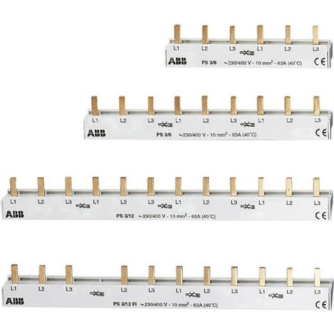 ABB 2CDL231001R1006 Barre omnibus ABB PS3/6 1 pièce(s) 106 mm Rail de phase Nbr de rangées 3 3 pôles 10 mm² 1 pc(s)