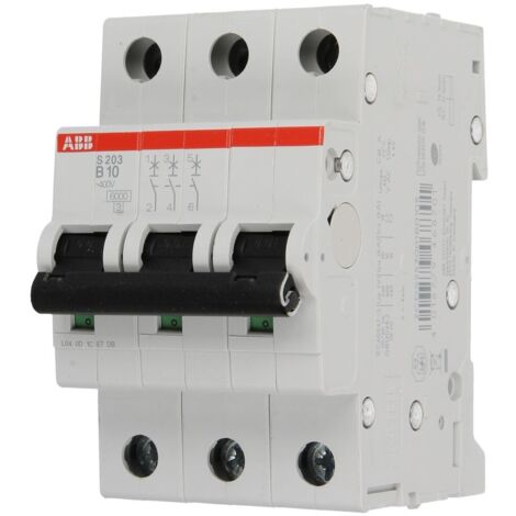 ABB 2CDS253001R0105 S203-B10 Leitungsschutzschalter    3polig 10 A