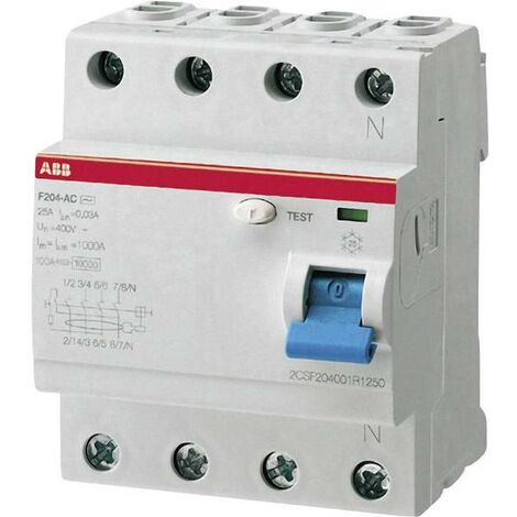 Interruttore differenziale puro f202 a-25/0,3 2p 25a 300ma abb