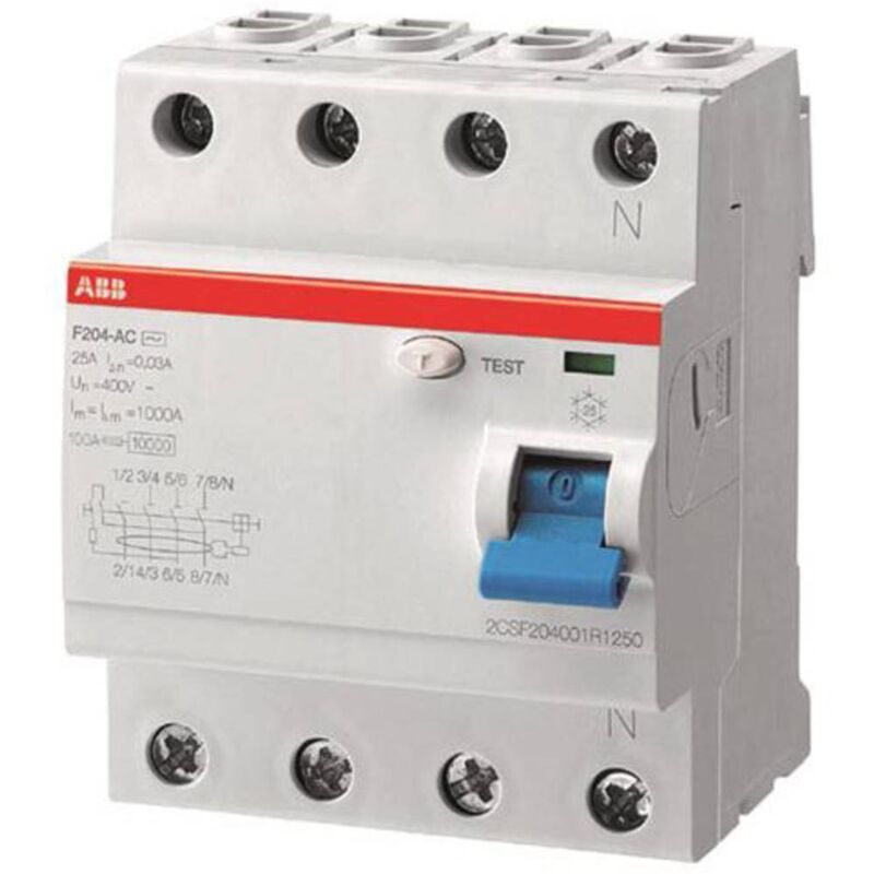 Abb Interrupteur différentiel 4 pôles 63 A/ 30 mA