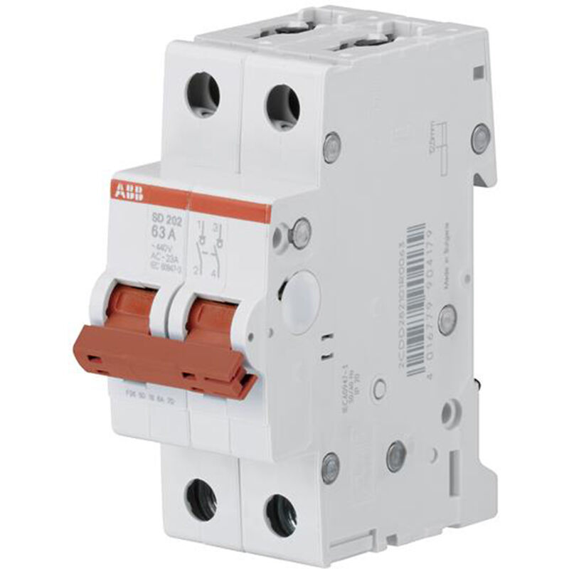 ABB - Interrupteur-sectionneur , 2P, 63 a, SD202, SD202/63 ( Prix pour 1 )