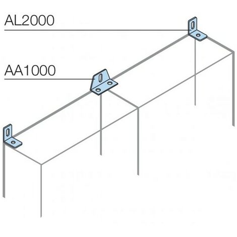 Abb 661701 Pattes (x2) de fixation murale armoires ArTU