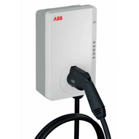 ABB – Borne de recharge pour voitures électriques – Monophasé 7,4 kW – Indice de protection IP54 – Câble de 5m avec RFID – 6AGC082155