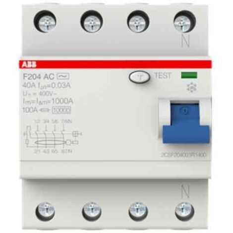 Int. diferencial tipo A, 2P, 40A, 30mA • CDA240M