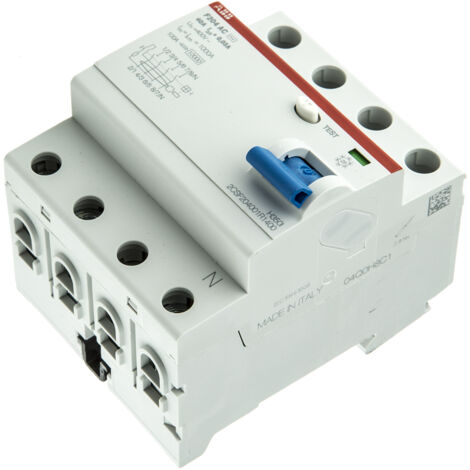 ABB disjoncteur à courant résiduel pur 4 pôles 40A 30mA type AC F204 4 modules F427813