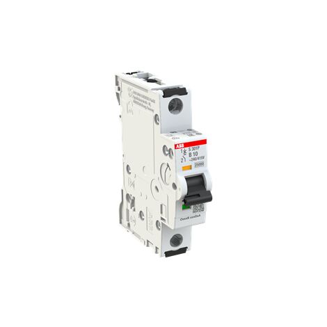 ABB DISJONCTEUR S301 TYPE B, PÔLE 1 10 A 415 V, CAPACITÉ DE COUPURE 100 KA 2CDS381001R0105