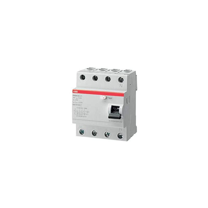 Entrelec FH200 - différentiel FH204AC-25/0,03 4 pôles 25 a courant alternatif 30 ma - ABB