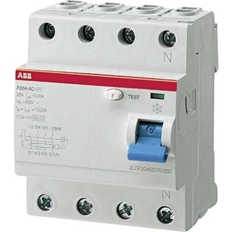 ABB F204F-63/0.03 FI-SCHALTER, TIPO F, 63/0.03A, 4-POLIG (2CSF204325R1630)