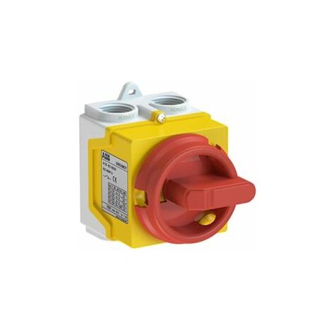 ABB – Interrupteur-sectionneur 20A 2 pôles IP67 – Pour usage extérieur – 2,6 kW à 230 V – Application ventilateurs et pompes