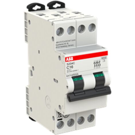 ABB kompakter LS-Schalter S204C 16A 4P 6KA C 2 Module 2CDS254280R0164