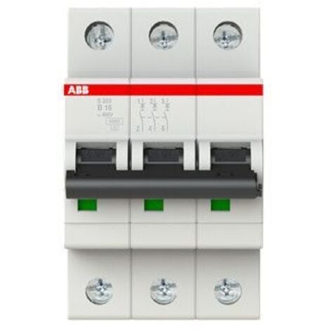 LE SANITAIRE ABB Leitungsschutzschalter B16 16A, 3-polig LS-Schalter Schutzschalter
