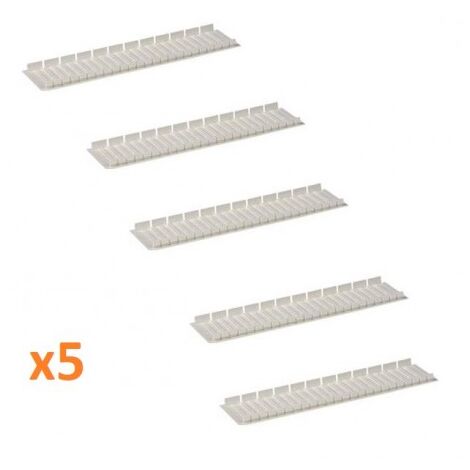 ABB – Obturateur plastron blanc 12 modules – Lot de 5 – Pour coffret encastré UK500 – SKU 173735