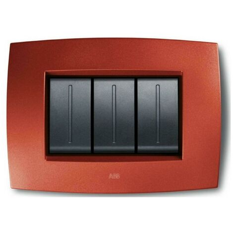 Abb placca smart tecopolimero3 moduli rosso arizona 2cse0323smp