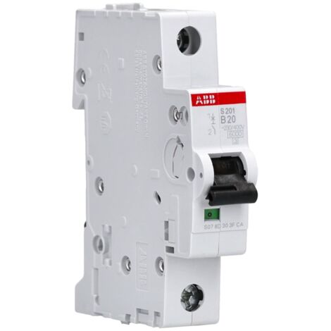 ABB S201 B20 INTERRUTTORE AUTOMATICO 6KA 1P, White