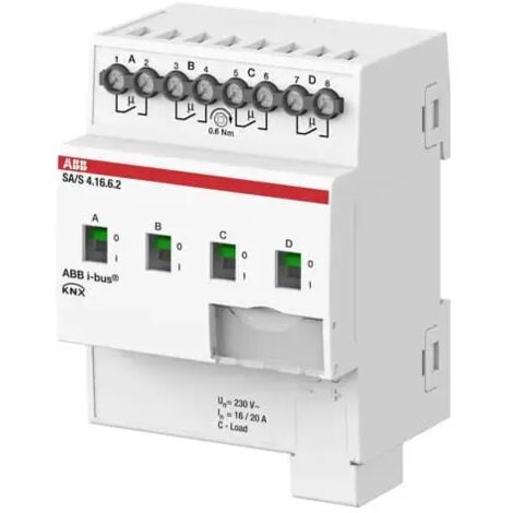 ABB SA/S4.16.6.2 Schaltaktor, 4fach, 16 A, C-Last mit Energiefunktion, REG 2CDG110270R0011