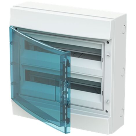 Abb-Schaltschrank wandmontiert grau 36 Module mit Tür IP65 65P18X22