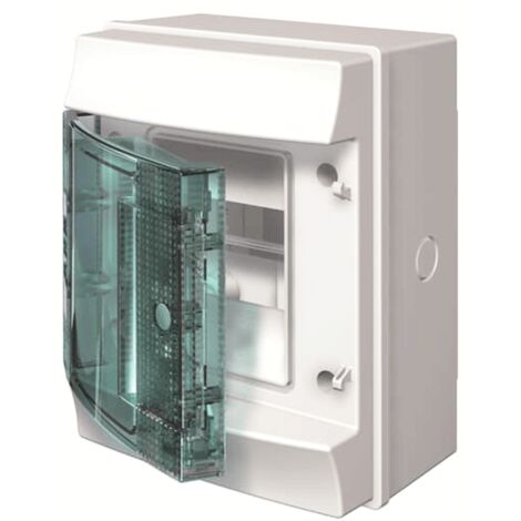 Abb-Schaltschrank wandmontiert grau 4 Module mit Tür IP65 65P04X12