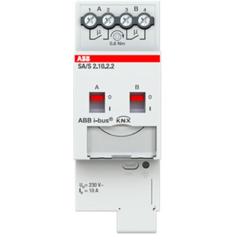 ABB Stotz S&J Schaltaktor 2fach 10A REG SA S2 10 2 2