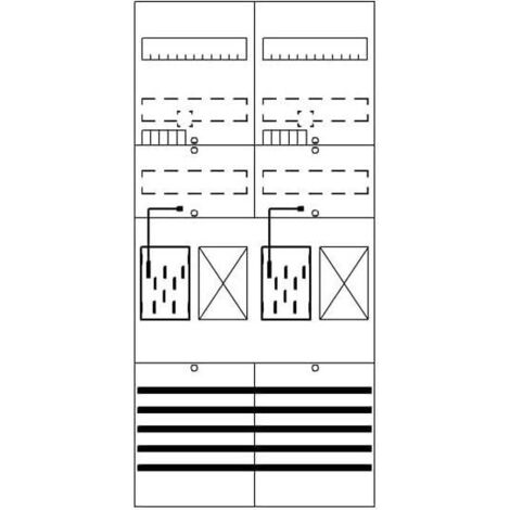 ABB Striebel & John BF27M22 Zählerfeld 7RE 2Z2R vorverdrahtet mit BKE-I