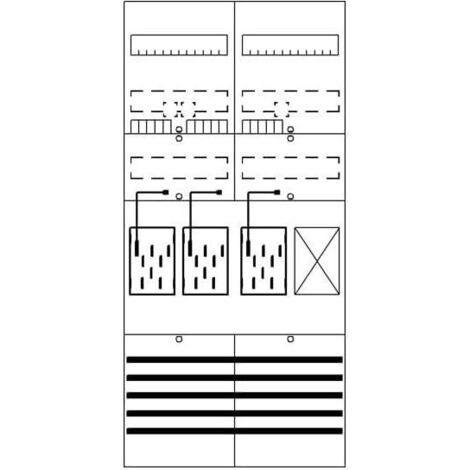 ABB Striebel & John BF27M31 Zählerfeld 7RE 3Z1R vorverdrahtet mit BKE-I
