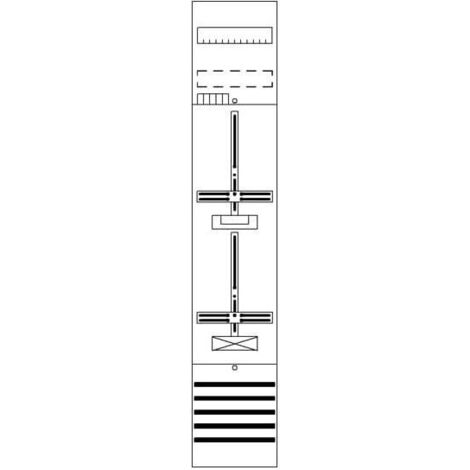 ABB Striebel & John DF19A1XXB Zählerfeld 9RE 1Z vorverd. mit Zählerkreuz 16qmm