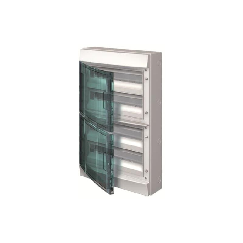 ABB - Mistral65H- Coffret Etanche-4R x 18 modules-Porte Transp.-RAL7035-GWT 750°c 1SLM006500A2219 H65P18X420750