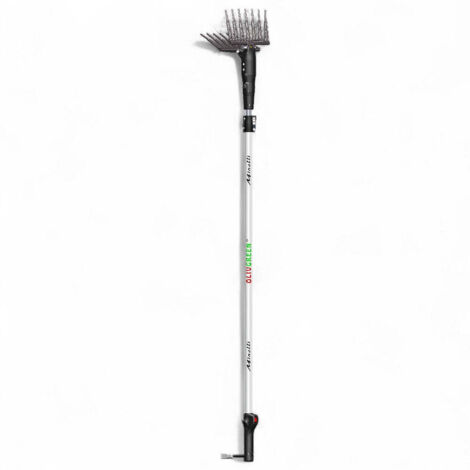 Abbacchiatore scuotitore elettrico 12V con asta telescopica e spazzole per raccolta olive
