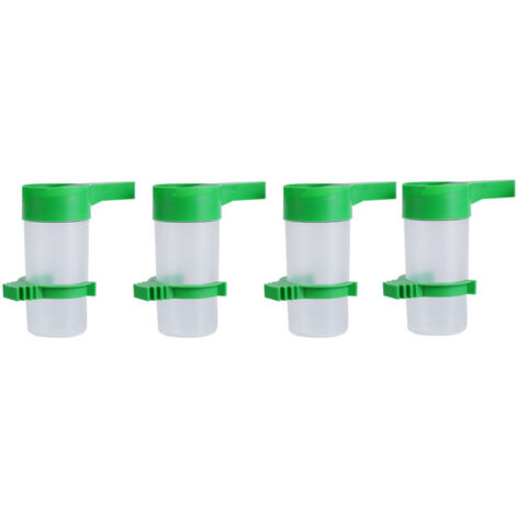 Abbeveratoi per animali domestici Jeffergarden, set da 4 pezzi, abbeveratoi a clip per gabbie per uccelli, pappagalli, calopsitte e parrocchetti.