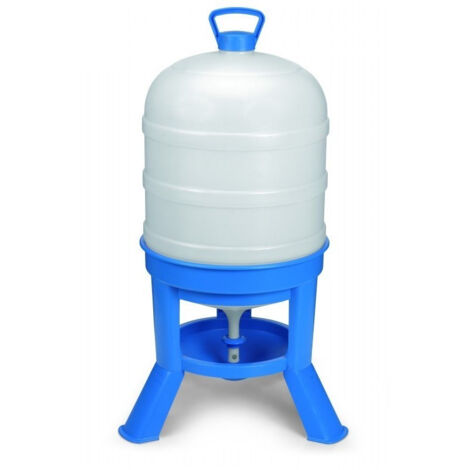 Abbeveratoio per Galline 40 Litri in Plastica con Gambe  46x83,5 cm  Abbeveratoio per 20-24 Animali  Plastica Resistente  Bl