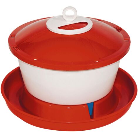 Abbeveratoio per polli kerbl Rapid Clean rosso 6 litri PVC