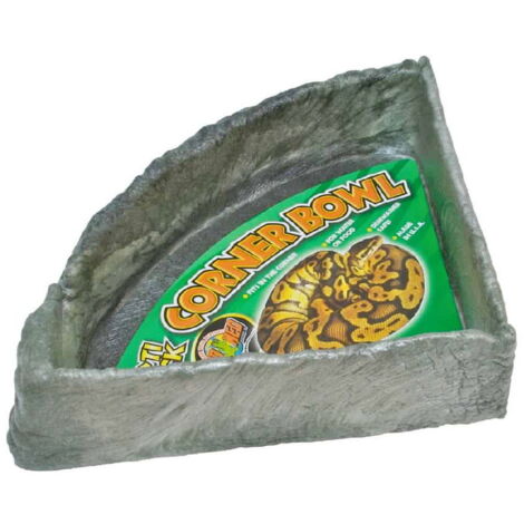 Abbeveratoio Vaschetta Repti Rock Corner Bowl in resina: M - 7,6x22,8x22,8 cm