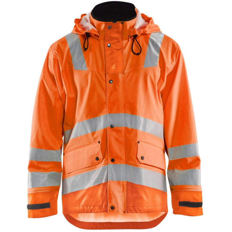 Giacca antipioggia ad alta visibilità livello 3 4327 - Arancione fluorescente XXL