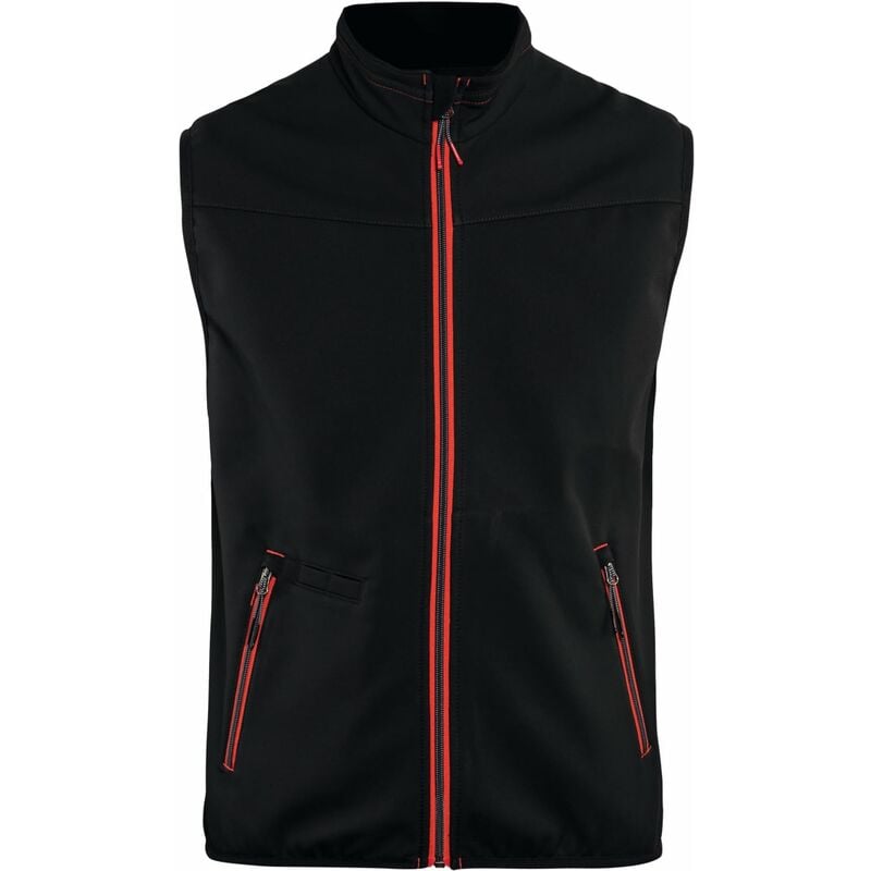 Image of Blaklader - blakläder - Gilet in softshell Service Plus nero / rosso