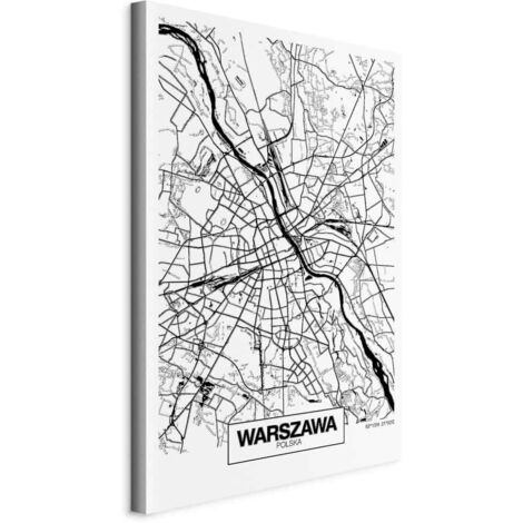 Abbildung – Stadtplan: Warschau (1-teilig) vertikal