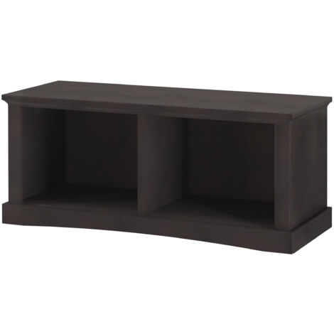 ABBY-Banc avec rangement en pin brun
