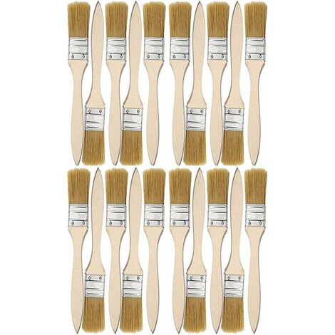 Meterk 1pc Professional Flat Paint Brush Nylon Trim Art Paintbrush Wooden  Handle for Gesso Glues Varnishes Paint Acrylic Oil Gouache Watercolor Wall  Painting Furniture Household 