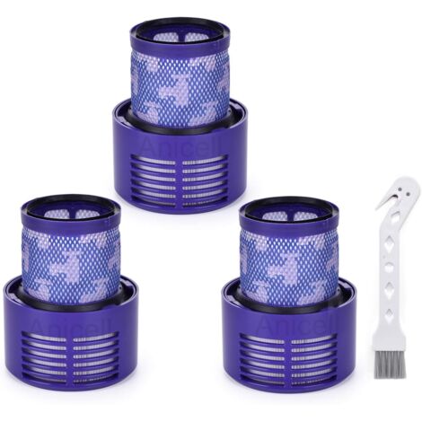 Abcrital – Lot de 3 filtres de remplacement pour aspirateur Dyson V10 – Lavables et réutilisables – Filtration optimale – Compatible avec modèles V10 Absolute, V10 Animal - 969082-01