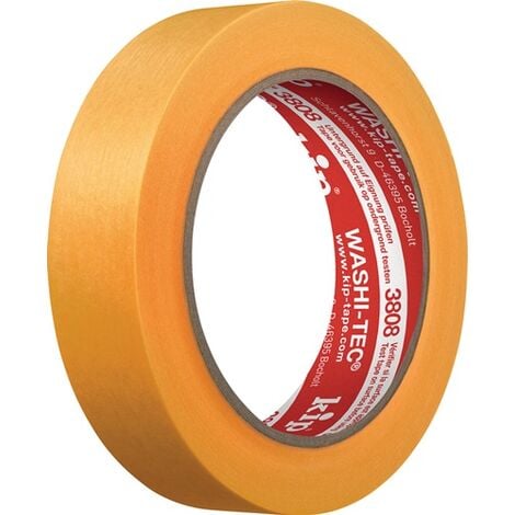 KIP GMBH Abdeckband 3808 WASHI-TEC® Premium Goldkrepp® glatt orange L.50m