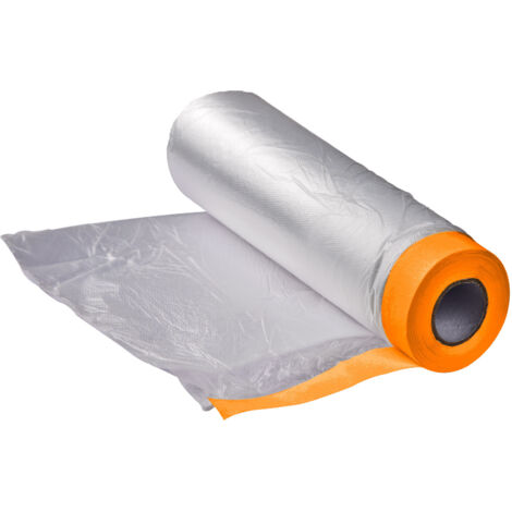 Abdeckfolie mit Fineline Malerband Klebeband Kreppband mit Folie 270 cm x 16 m