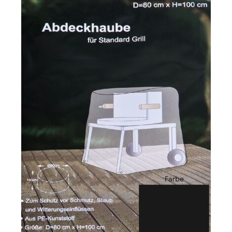 Abdeckhaube anthrazit für Grill Schutzhülle Abdeckplane Schutzhaube 80x100cm