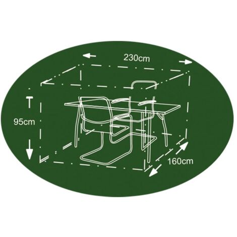 Abdeckhaube anthrazit für Sitzgruppe Abdeckplane Schutzhülle 230x160x95cm