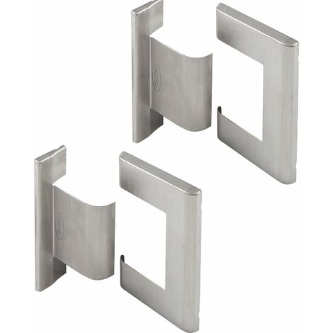 Abdeckkappe für 90 Grad Scharnier Glas-Wand Abdeckung, Alu Edelstahl satiniert