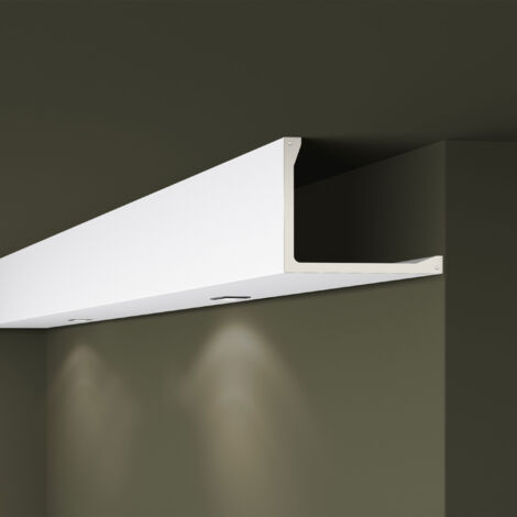 Abdeckleiste NMC L2 ARSTYL Noel Marquet Zierleiste Eckleiste Stuckleiste für direkte Beleuchtung Modernes Design weiß 2 m