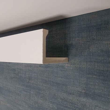 Abdeckleiste NMC L4 ARSTYL Noel Marquet Zierleiste Eckleiste Stuckleiste für direkte Beleuchtung Modernes Design weiß 2 m