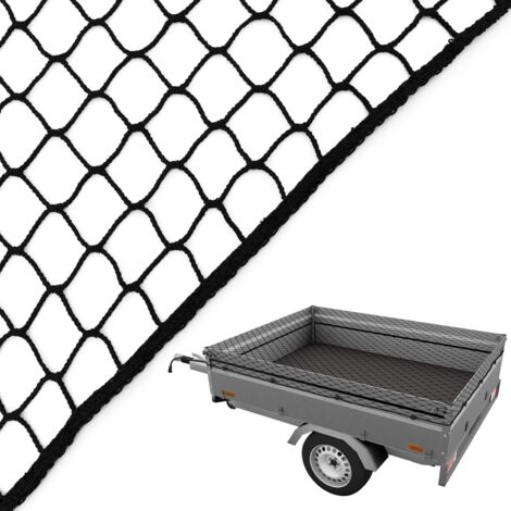 Abdecknetz 2m x 3m Anhängernetz zur Ladungssicherung mit Expanderseil