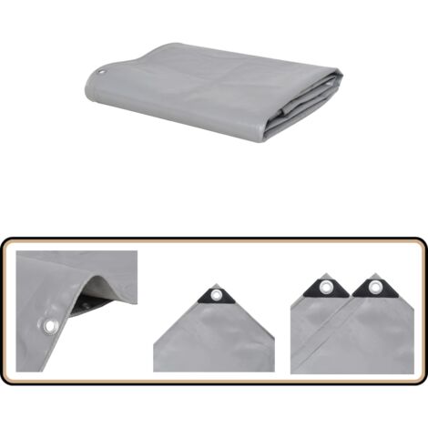 Abdeckplane 650 g/m² 1,5 x 10 m Grau - Abdeckplane - Plane - Canvas Plane - Wasserdichte Plane - UV-Schutz Plane