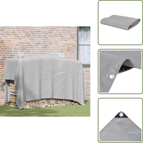 Abdeckplane 650 g/m² 3x3 m Grau - Abdeckplane - Plane - Wasserdichter Überzug - Wetterfeste Plane - PVC Beschichtet