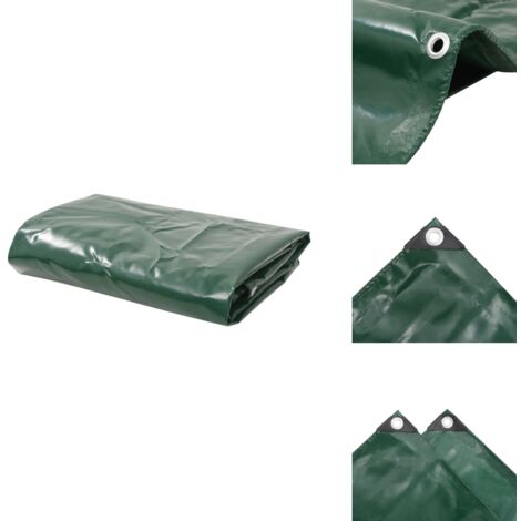 Abdeckplane 650 g/m² 3x3 m Grün - Abdeckplane - Planen - Wasserdichter Stoff - Wetterfeste Plane - Gartenmöbelschutz